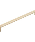 Emtek Select Knurled Cabinet Pull In Satin Brass Stem Finish For US4 Center-To-Center 10 Inches With One And Three-Eighths Inch Projection