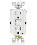 GFCI Outlet 15 Amp With Self Test, Tamper-Resistant, LED Indicator Light, Ground Fault Protection So You Stay Safe From Shocks, NEC Compliant, GFTR1-W White
