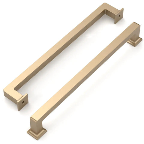 Dope Champagne Brushed Gold Cabinet Pulls 10 Pack 7.5 Inch Center To Center Kitchen Cabinet Handles angled view