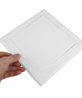 Heavy Duty Abs Access Panel For Drywall Ceilings, shown being held, ideal for easy installation over plumbing access.