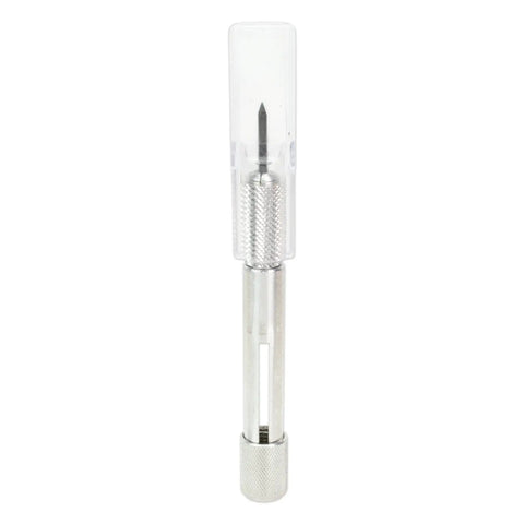 Aluminum Compass Point Set For 6 To 24 Inch Rulers With Anchor Point, Lead Holder, Lead, And Rotary Knife, silver rotary knife tool