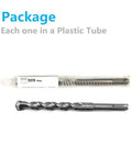SDS Plus masonry drill bit set, 25 pcs, 3/16 in x 6 in, in plastic tube