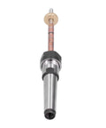 Pro Horett Stainless Steel Woodturning Pen Mandrel With Morse 2 Taper Shank And Smooth Rust Resistant Grip For Lathes That Hold Workpieces Tight, showing the detailed mandrel structure.