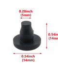 20 Pack Black Stem Bumpers Heavy Duty Furniture Sliders Smooth Glide Floor Protectors For Swivel Chairs And Stools 7Mm Hole Sweet Setup No Scratch PVC Foot Pads black stem bumper showing 0.20 inch and 0.54 inch dimensions