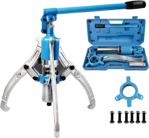 Heavy Duty Hydraulic Puller Kit With Adjustable Claw And Pump Line For Crankshafts Pulleys Wheel Bearings Hubs Rotors Sprockets And Brake Drums 50T