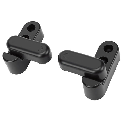 Kickass 180 Degree Rotating RV Table Lock Clip With Wicked Strong Steel Buckle For Thick Panels And Camper Trailers To Keep Your Camp Setup Locked Tight On The Road, black plastic clips.