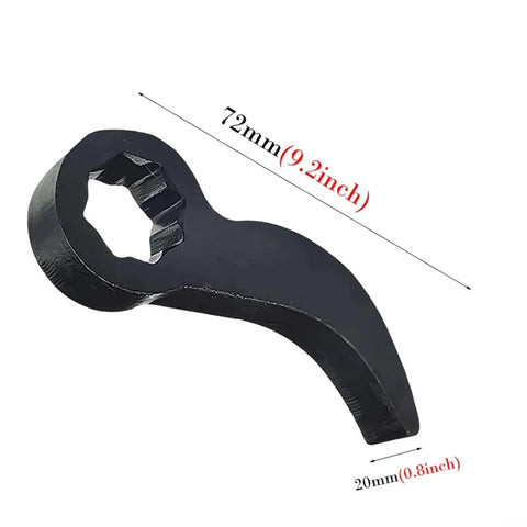 Three Eighths Inch Crowbar Adapter Head For Tight Spaces Heavy Duty Pry Bar Wrench Adapter with adjustable angle, black steel