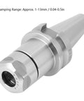 ER20 70 Collet Tool Holder For CNC Lathe And Milling Accessories, 40Cr alloy steel, side view, showcased with clamping range details