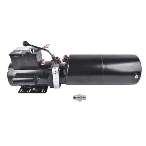 Single Acting Hydraulic Power Unit With 110V Plug And Go Motor And 2.2KW Smooth Operator Powers Garage Lift Posts Built Tough Using A Ten Quart Steel Reservoir And Solenoid Control Up To Twenty Three Mpa Working Pressure
