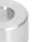 Close-up of one eighth inch shaft collar solid steel axle collar with setscrew for low axial load and precise positioning.