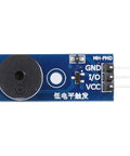 5 Pack Passive Buzzer Module For DIY Projects With LED Ready Low Level Sound 3.3V To 5V 3 Pins Mounting Nuts Included