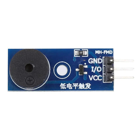 5 Pack Passive Buzzer Module For DIY Projects With LED Ready Low Level Sound 3.3V To 5V 3 Pins Mounting Nuts Included