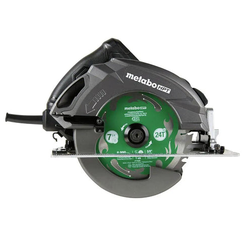 Beefy Corded Circular Saw Kit For Pros With Seven And A Quarter Inch Blade, 6800 RPM No Load Speed, Model C7UR, side view