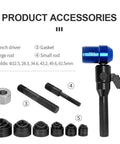 Heavy Duty Hydraulic Knockout Hole Punch Kit For Electrical Conduit 1/2 To 2 Inch, 22.5-61.5 Mm, Accessories, Blue Hydraulic Driver