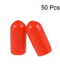 Top Shelf Red Rubber End Caps 50 Pack Snug 6mm Tube Plugs showing red rubber caps for tube protection.