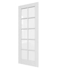 24 By 80 Interior French Door Slab With 10 Frosted Glass Panels Solid Core Pre Finished Single Panel Shaker Style Door