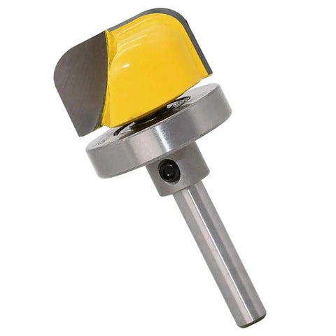 1/4 Inch Shank Bowl And Tray Template Router Bit With Bearing Guide For Dish Carving 1/4 Radius 1-1/8 Inch Cutting Diameter