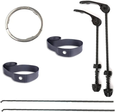 Lightweight 700C Road Bike Wheelset With 40mm Rim And Quick Release Rim Brake Carbon Hub accessories including skewers and rim tape