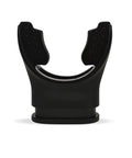 Black Silicone Scuba Mouthpiece For Snorkel Gear And Regulator Ties, Tough, Reusable Comfort Mouthpiece, Front View