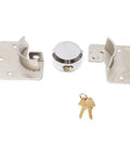 Two Pack Beefy Shackle Padlocks For Garage And Shed Doors With Keys Heavy Duty Chrome Plated Steel Lock Anti Cut Anti Saw Security Hasps For Van Cargo Trailer displayed on white background