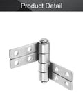 Friction Hinge With Torque Type Action For Left Mount Cabinets And Panels 48.8 Mm Iron Nickel Plated 8 Hole Mount 3.3 Mm Hole Size 1.92 Inch By 1.22 Inch Silver Tone Heavy Duty Positioning Hinge For Doors 1Pc MroMax in open position