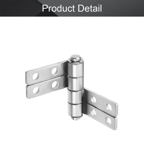 Friction Hinge With Torque Type Action For Left Mount Cabinets And Panels 48.8 Mm Iron Nickel Plated 8 Hole Mount 3.3 Mm Hole Size 1.92 Inch By 1.22 Inch Silver Tone Heavy Duty Positioning Hinge For Doors 1Pc MroMax in open position