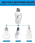 Smart Motion Sensor Light Socket Screw In Bulb Adapter For E26 E27 Outlets Auto On Off When Motion Detected No Fuss Install Perfect For Garage Storage Rooms Hallways Basements 4 Pack, E26 bulb adapter for LED, CFL, tungsten lamps
