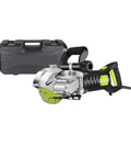 Badass Heavy Duty Electric Slotting Machine And Groove Cutter With Dustproof Brushless Motor Delivers Rock Solid 8980W Power For Precision Concrete Wall Cutting Includes Five Sharp Blades with storage case.