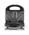 Get This Electric Panini Press With Nonstick Plates For Perfect Grill Sandwiches, opened design showing nonstick plates.