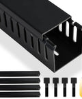 Open Slot Cable Management Kit With Upgraded Snap Structure Built For Big Cable Loads Cord Hider And Wire Cover 4 Pack Black