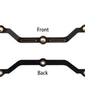 Front and back view of Traxxas 1 18 Scale Brass Steering Link Upgrade for TRX4M TRX4MT RC Crawler, Heavy Duty 10g Alloy Replacement.