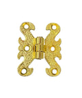 Slick Vintage Seahorse Cabinet Hinges Set Of Two Rock Solid Zinc Alloy Metal In Bronze And Gold Tones. Decorative gold hinge.