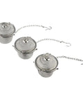 Heavy Duty Stainless Steel Ultrasonic Cleaner Basket Six Pack Snazzy Wire Mesh Nets for Jewelry and tea steeping, 5.5 inch hooks.