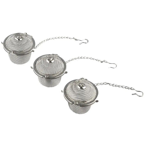 Heavy Duty Stainless Steel Ultrasonic Cleaner Basket Six Pack Snazzy Wire Mesh Nets for Jewelry and tea steeping, 5.5 inch hooks.