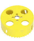 Rock Solid 4-25 Inch Bimetallic Hole Saw Kit For Recessed Lights And DIY Pro Jobs With Dust Bowl And Extras To Cut Wood Metal Pipes Smoothly, yellow 108mm hole saw