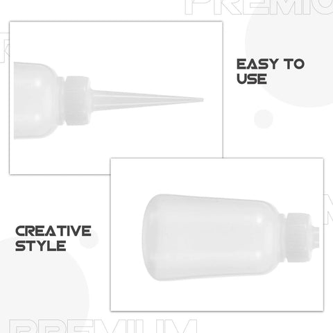 Needle Tip Glue Applicator Bottles With Fine Point Nozzles, Handy Portable Glue Dispenser Set Of 12, white plastic bottle