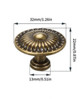 Vintage Bronze Cabinet Knobs Set For Dresser And Cupboard, Rustic Round Drawer Pulls, Durable Zinc Alloy Hardware With Screws