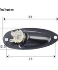 Premium Quality Boat Style Mono Guitar Input Jack Socket Plate Quarter Inch with screws, 71mm size, matte black finish.