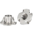 Beefy Grip Heavy Duty Four Claw T Nut Set 304 Stainless Steel KnockIn Captive Nut Inserts For Wood Anti Rotation Vibration Resistant M6x13mm