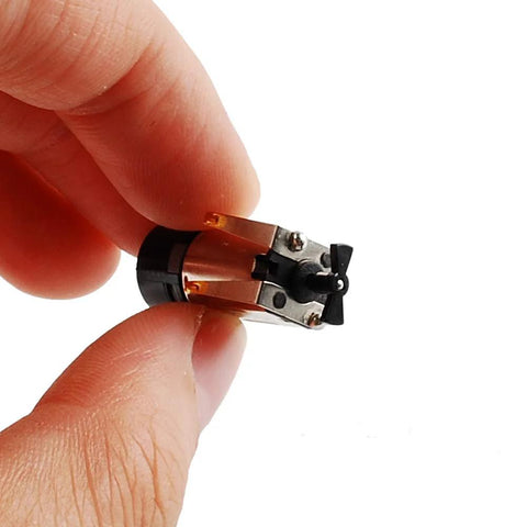 Micro Planetary Gearbox DC Motor for DIY Robots High Torque at 3V to 5V, 9.9 mm Gearbox Diameter, shown in hand, NW 9161C