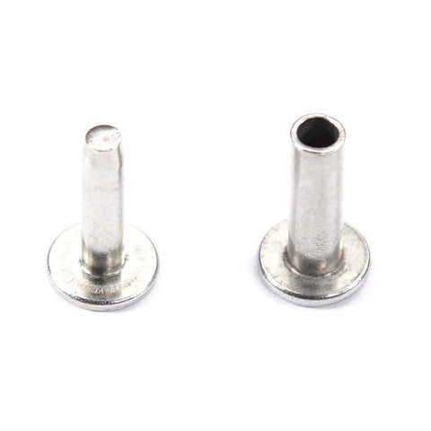 10 Pack Cutlery Rivets With Step Drill For DIY Knife Handles And Repairs USA Size 0.312 x 0.155 x 0.520 Inch Nickel Silver
