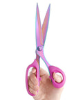Heavy Duty Titanium Coated Stainless Steel Multi Purpose Sewing Scissors For Fabric And Leather Go To Everyday Workhorse For Tailoring Quilting Dressmaking Home Office Art And School Eight Inch, 8-inch pink-handled blades