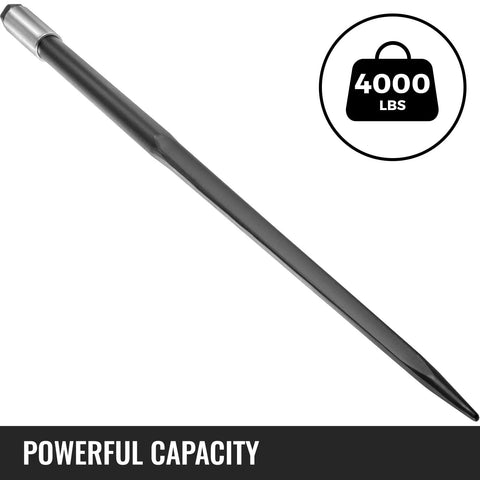 Beefy 49 Inch Hay Bale Spear Spike With Quick Attach 4000 Lb Capacity Square Bale Fork showing powerful capacity icon