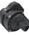 Drop In Auxiliary Coolant Pump For Electronic Cooling Systems Stop And Go Ready, side view with black plastic housing.