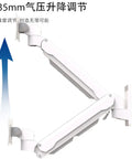 Straight Up Heavy Duty Monitor Mount For Industrial Wall Screens And Extended Articulation Arms Featuring 15 Kg Weight Limit Built Like A Tank For Zero Stress Office Setups, showing adjustable arm in white.