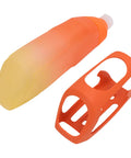 Dope Aerodynamic Water Bottle Set With Carbon Fiber Cage And 680ML Capacity featuring orange bottle and holder for secure hydration.