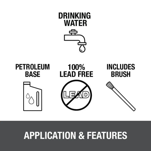 Diagram of Flux With Brush Amber For Copper Plumbing Soldering Petrolatum Based Lead Free Solder Paste Flux features and benefits