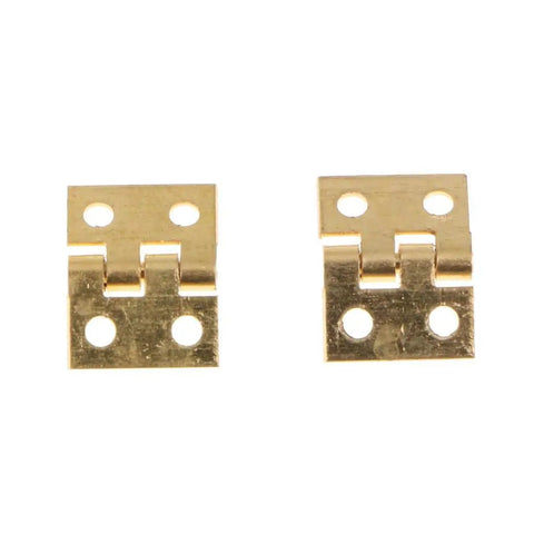 12Pcs Gold Butt Hinges For Small Cabinets And Drawers Jewelry Boxes Dollhouse Miniatures And Music Boxes 8mm Long 10mm Wide