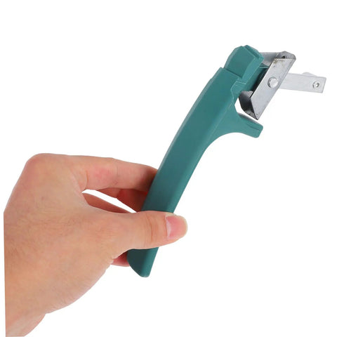 Heavy Duty Oven Handle Replacement For Commercial Kitchen And Restaurant Use, stainless steel with nonstick grip in hand.