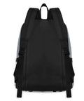 Back view of Dalmatian Print Backpack With Insulated Lunch Cooler, lightweight durable nylon for women and men.